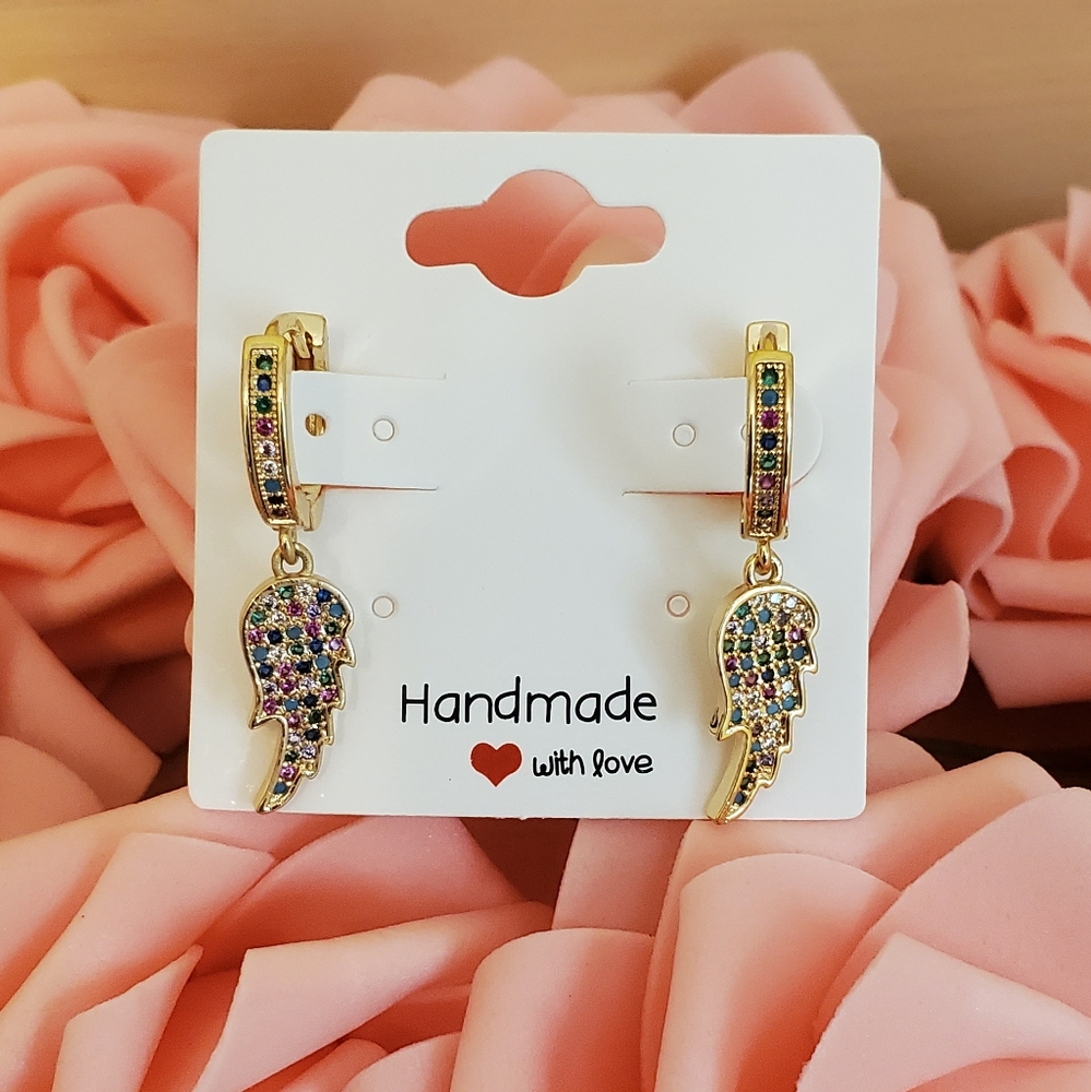 Feather Drop Earrings Kids